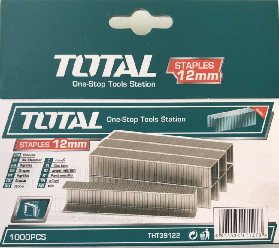TOTAL THT39122 Staples 12mm – Heavy Duty Staples for Staple Gun | Durable & Strong Grip SmartEshop.Pk
