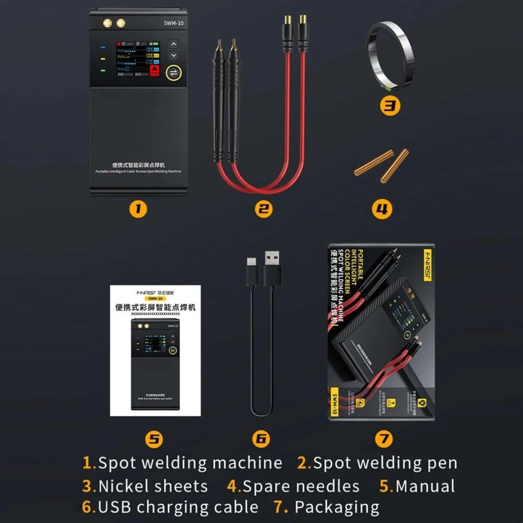 SWM-10 Handheld Spot Welder, DIY Mini Welding Machine, 5000mAh Portable Welding Machine, Weldable 0.25mm Welding Tool SmartEshop.Pk
