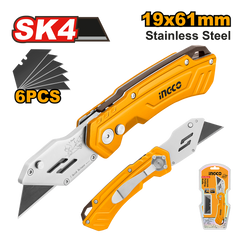 INGCO HUK6288 Folding Knife – Heavy Duty Portable Utility Pocket Knife My Store