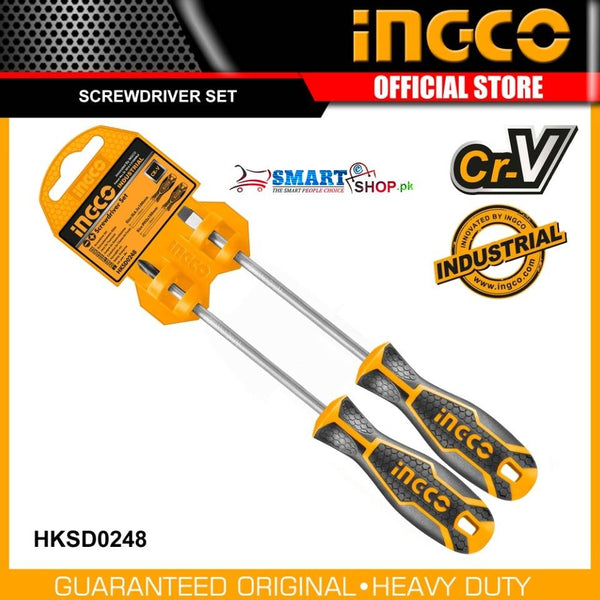 2 Pcs INGCO Screwdriver Set HKSD0248