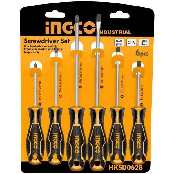 INGCO 6 Pcs Screwdriver Set HKSD0628 My Store