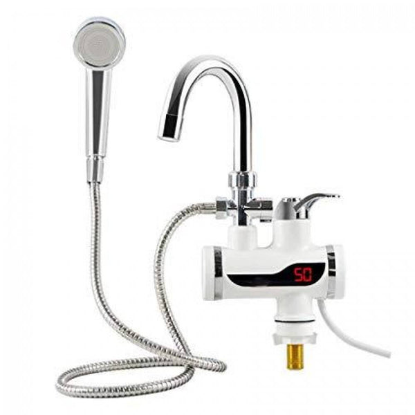 Instant Hot Water Faucet Bathroom And Kitchen Electric Water Heating Tap Temperature Display With Shower