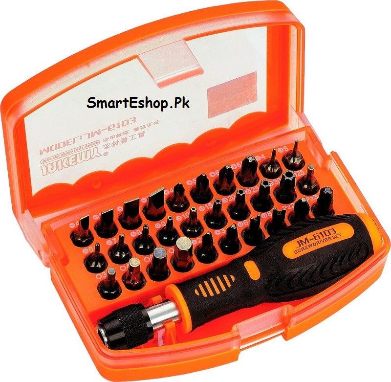 JAKEMY JM-6103 31 in 1 Interchangeable Magnetic Screwdriver Set Mobile Phone Computer Repair Tool - SmartEshop.Pk