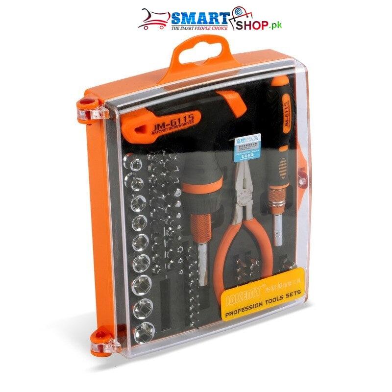 JM-6115 60 in 1 Screwdriver Ratchet Hand-tools Suite Furniture Computer Electrical maintenance Tools - SmartEshop.Pk