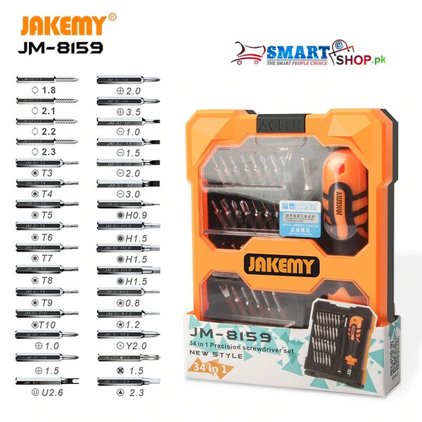 JAKEMY JM-8159 34 in 1 Multi-functional DIY repair tool precision screwdriver socket set for electronics repair My Store