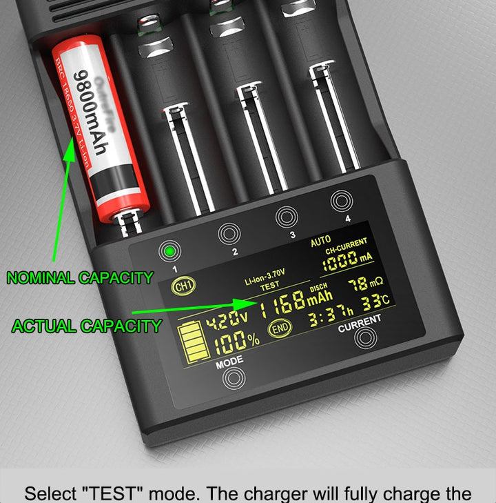 LiitoKala lii-600 lii 600 LCD Smart Battery Charger 1.2V 3.7V 18650 17500 26650 AA AAA Lipo Lithium Flashlight Battery Charger My Store