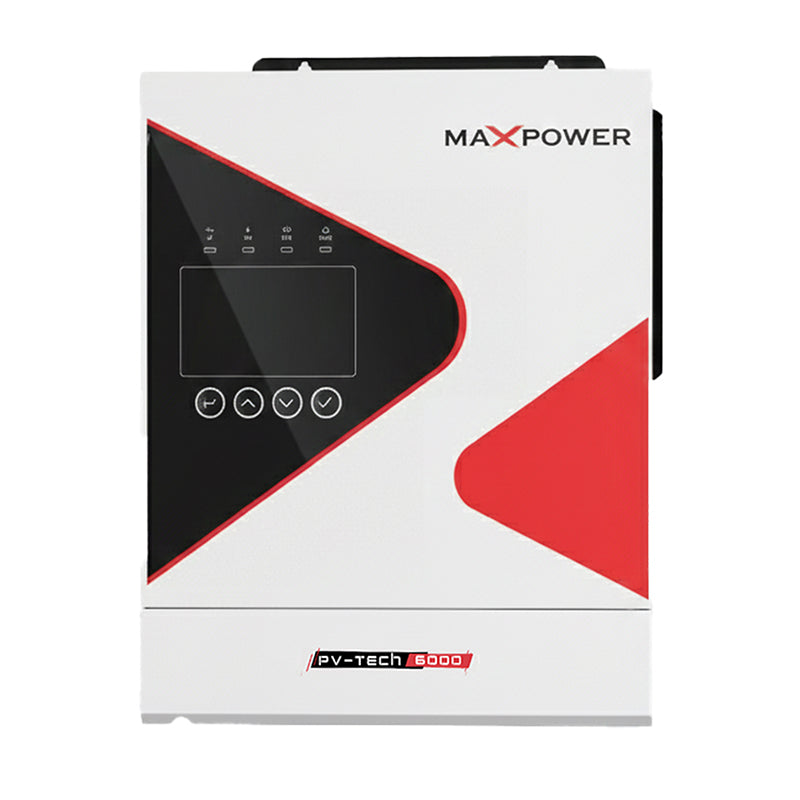 MaxPower PV-Tech 6000 Hybrid Solar Inverter 5kW 24V – WiFi Enabled MPPT Solar Inverter with Dual AC Output SmartEshop.Pk