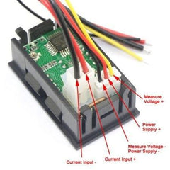 DC 100V 10A VOLTMETER AMMETER DUAL DIGITAL VOLT METER GAUGE - SmartEshop.Pk