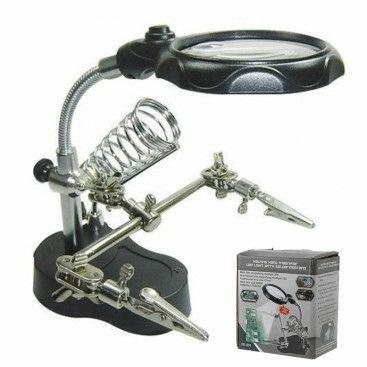 Helping Hand Soldering Iron Stand Helping Hand vise Clamp Tool Magnifying Glass - SmartEshop.Pk