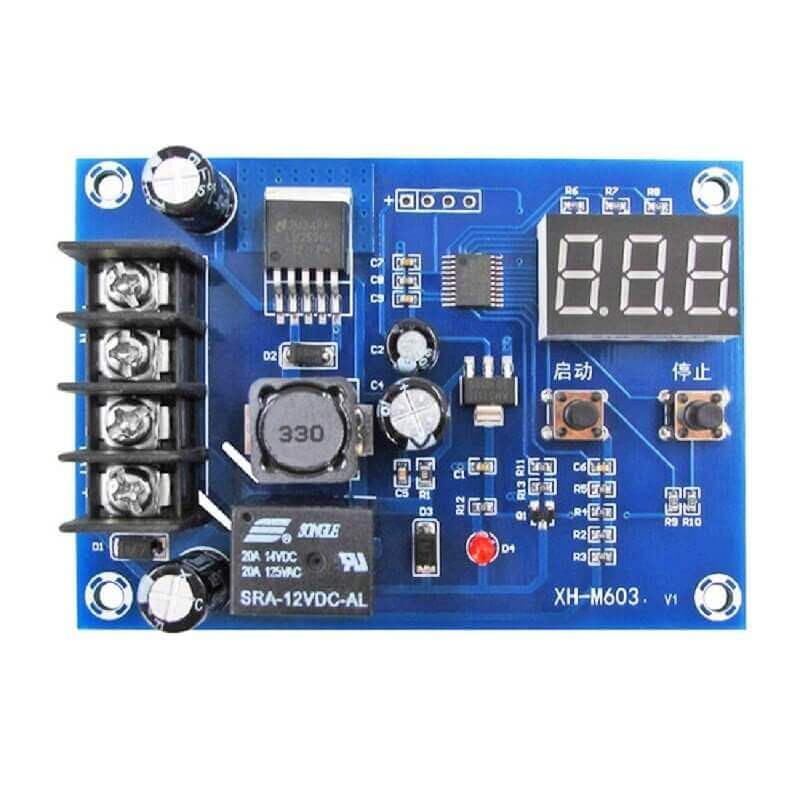 HW632 Charging Control Module Digital LED Display Storage 12-24V Lithium Battery Charger Control Switch Protection Board (Xh-M603